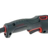 Brushless car detailing tool with ergonomic grip and red accents for precision cleaning