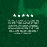 Customer review for Turtle Wax Hybrid Solution Ceramic Wet Wax with a five-star rating.