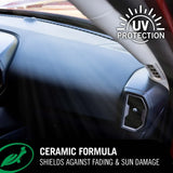 Turtle Wax 1 & Done Detailer protecting a car dashboard with ceramic formula and UV protection.