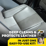 Deep clean & protect leather car seats with easy-to-use care kit for auto detailing