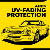 Classic muscle car with UV-fading protection for car detailing and paint care
