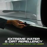 Applying Detail Ease Graphene Ceramic Coating to a car for extreme water and dirt repellency.