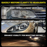 Restore headlight clarity for safer nighttime driving with easy car detailing solution