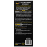 Meguiar's Leather Care Kit instructions for deep cleaning and protecting car leather with microfiber disc