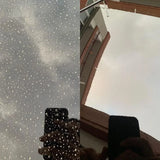 Split screen showing water beading on a car surface and a non-beading surface.